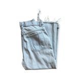 Womens Vintage Y2K 1990’s Cactus Mom Fit Raw Hem Lightest Rinse Jeans Photo 1