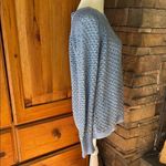 I.N.C. Women's Blue Sweater with silver metallic threads. Size Medium. Blue Photo 2