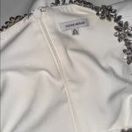 NWOT NADINE MERABI Kimberly Rhinestone Long Sleeve White Minidress Sz 14 Photo 6