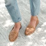 NIB ✨ Nisolo Leather Huarache Sandal, almond tan, size 7 Brown Photo 9