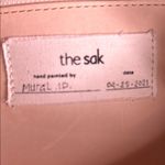 The Sak  Tan and Pink Crossbody Bag with Artistic Design Photo 7