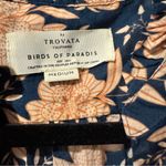 Trovata Birds of Paradis Yulia Floral Paloma Floral Long Sleeved Shirtdress | M Blue Size M Photo 3