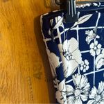 EXPRESS  Navy Floral Checkered Strapless Bodycon Dress Size 2 Photo 3