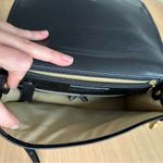 Brahmin  Vintage Luxury Designer Leather Small Crossbody Handbag Black 9"x6"x2.5" Photo 11