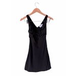 Princess Polly  Mini Plunge Black Dress Size 0 Sleeveless V Neck Photo 1