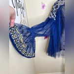 Free People  Joyride Sheer Embroidered Ruffle Top Photo 10