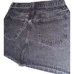 Madewell  Washed Black Denim Skirt Women's Size 27 Raw Hem Grunge Goth Basic Photo 6