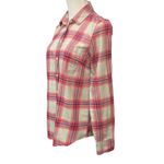 J.Crew Women's Collared Long Sleeve Cotton Button Down Flannel Shirt Size Small Red Photo 2