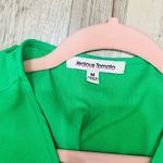 Jealous Tomato  boutique Mini Puff Sleeve Wrap Top green size Medium Photo 5