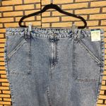 Terra & Sky Terra &‎ Sky Acid Wash High Rise Utility Wide Leg Jeans Size 22W Photo 2