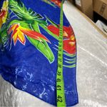 Rima Sarong one size beach wear wrap vacation tropical swim coverup bright scarf Blue Photo 4