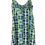 Aerie Mini Dress Womens M Green Blue Tie Dye Hatlter Keyhole Cutout Coconut Girl Photo 1
