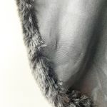 Talbots  Faux Fur Cropped Shrug Vest Black Medium Photo 12