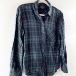 Rails  Hunter Button Down Plaid Flannel Long Sleeve Forest Tinsel Slate Green XS Photo 5