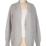 RD Style  Women’s Light Gray Cozy Open-Front Cardigan Size Small Photo 0