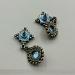 VINTAGE PATTI HORN PH PEARLS reddish purple GEM DROP PIERCED EARRINGS Red Photo 2