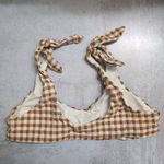 ANDIE NWT Sparrow Gingham Mandalay Bikini Top Tie Straps Swimwear Size Large Photo 2