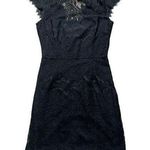 BB Dakota Black Lace High Neck Open Keyhole Back Fitted Mini Cocktail Dress 0 Photo 0