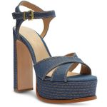 Schutz  Blue Denim Platform Sandals Photo 0