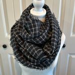 LuLu Navy Blue Toby Windowpane Knit Infinity Scarf Photo 1