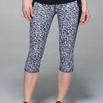 Lululemon Lulu Top Speed Crops Animal Print Skinny Running Exercise Yoga Colorblock Tights Photo 0