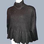 Ophelia Rose black ruffled hem sweater Black Size L Photo 0