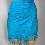 Zuliana 100% Rayon Sarong Skirt Size Small Made In USA New With Tags Blue Photo 0