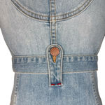 Alice + Olivia  Jeans Blue Denim Mini Dress Size 2 Zipper‎ Front Pockets Belted Photo 7
