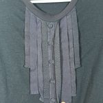 Gap  Holiday Black Tuxedo Shirt Blouse Size Med GUC #DS-1609 Photo 2