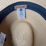 Furtalk paper straw Tan Hat with Brown Band new no tags Photo 3