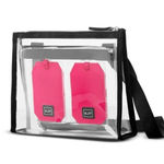 SJP clear cross body with pink luggage tags Black Photo 2