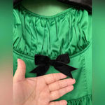 Pinup couture Evelyn swing dress green satin with reversable velvet bolero M Size M Photo 7