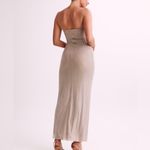Meshki -  Stassie embellished Nude Strapless Flower Rose Diamante Maxi Dress Photo 12