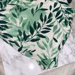 None Green tropical one piece swimsuit padded Photo 4