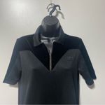 Adidas Velvet Vibes Maxi Shirt Dress Split Hem Black Size Medium NWT Photo 5