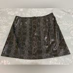 1. State  Button-Front Snake Print Mini Skirt Sz 12 NWOT Photo 3