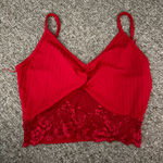 SheIn  red lace crop top Photo 0