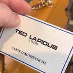 Ted Lapidus Caramel Leather Top Handle & Monogram Logo Vinyl Crossbody Satchel Photo 5