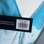 White Fox Boutique NWT White Fox Amore Backless Maxi Dress Aqua Blossom Vacation Cruise Medium Photo 6