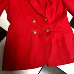 Vintage 80s 90s Morgan Miller Red & Black Blazer Shoulder Pads Gold Buttons sz M Size M Photo 5