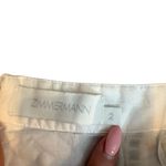 Zimmermann  Size 2 Peggy‎ Linen Shorts White Colorful Embroidered Accent Coastal Photo 3