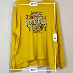 Well Worn Women’s Poderosa Long Sleeve Graphic Sweatshirt Yellow NWT Photo 5
