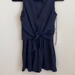 Susana Monaco Revolve  navy blue tiewaist romper XS Photo 2