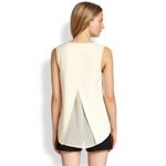 Rag and Bone  Shirt Women XS Ivory Almond Harper Split Back‎ Top Streetwear NWOT Photo 1