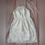 Trina Turk  Picnic Lace Eyelet Halter Dress Size 8 White Halter READ Photo 2