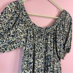 Wild Fable Blue Micro Floral O Neck Tiered Short Sleeve Mini Summer Dress Small Photo 6