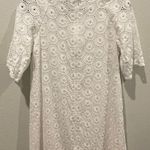 Adrianna Papell Antique White Crochet Lace Mini Dress Photo 1