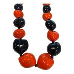 Handmade San Francisco Giants Hawaiian Style Kukui Nut Lei 18” Orange Black NEW Photo 1