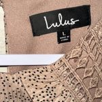 Lulus Large Brown Polka Dot Ruffles LongSleeve Pilgrim Mini Fall Dress Photo 8