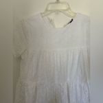 Boohoo Petite white eyelet short sleeve mini dress size 2 100% cotton Photo 4